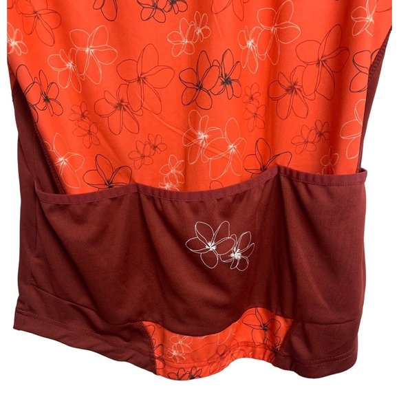 Crivit Women Large 12/14  Short Sleeve Cycling Biking Jersey Pocket 1/4 Zip - Picture 6 of 7